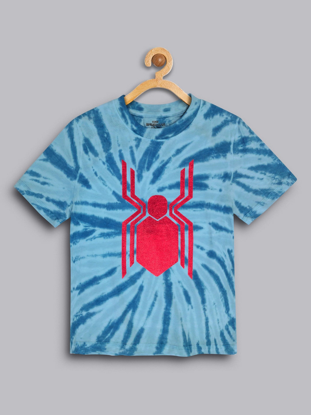 

Kids Ville Boys Spider-Man No Way Home Printed Pure Cotton T-Shirt, Blue