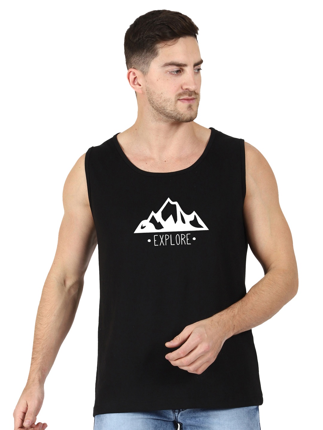 

T-SHIRT TRUCK Graphic Printed Cotton T-shirt, Black