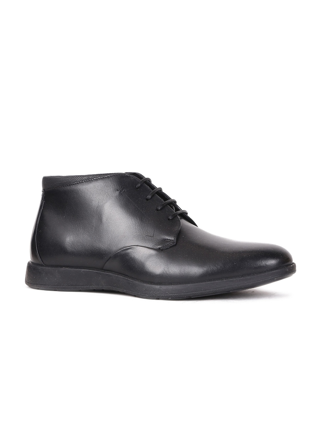 

Hush Puppies Men James Mid Top Leather Formal Derbys, Black
