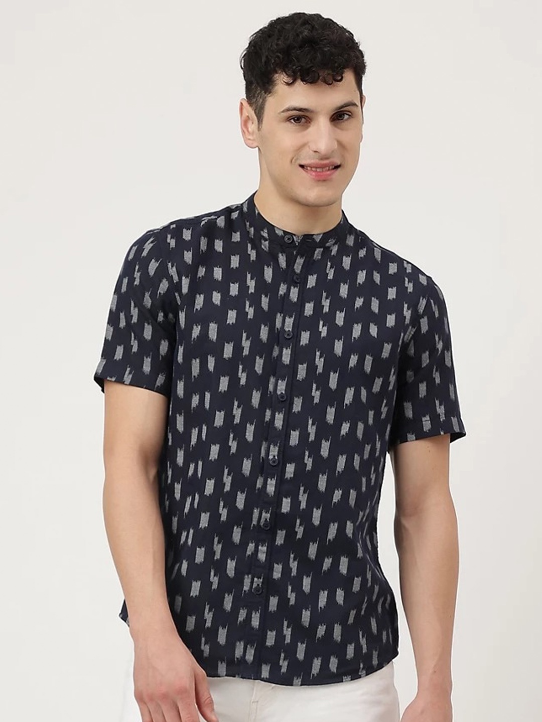 

Marks & Spencer Abstract Printed Casual Shirt, Navy blue
