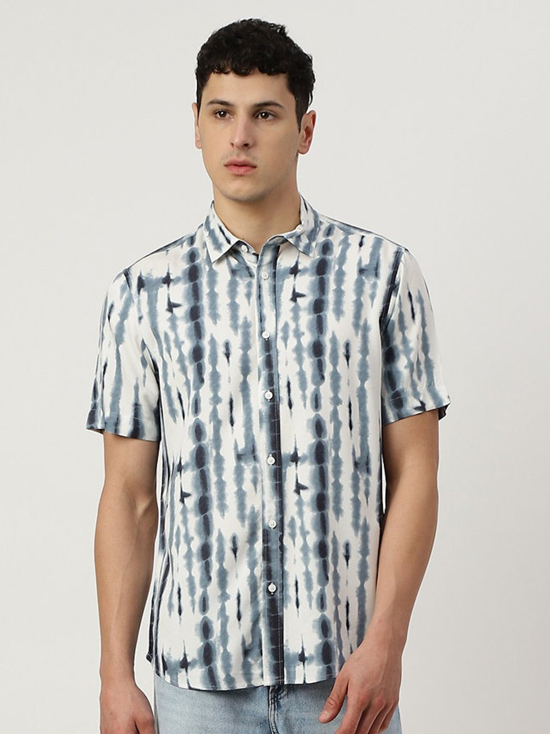 

Marks & Spencer Abstract Printed Casual Shirt, White