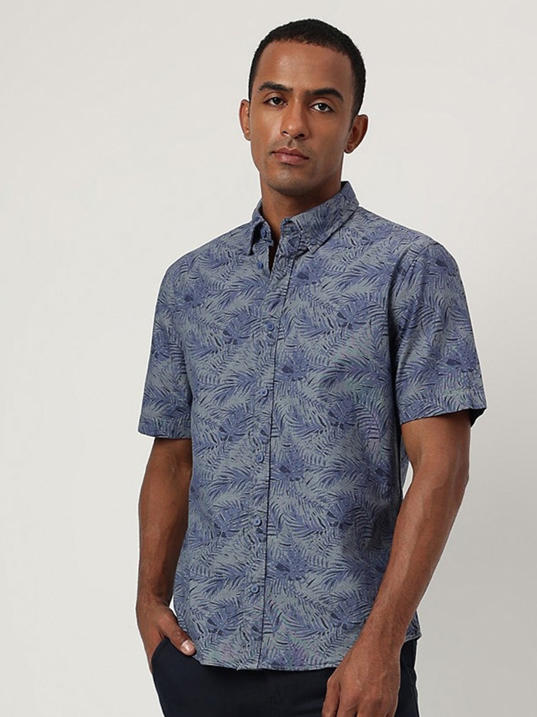 

Marks & Spencer Floral Printed Casual Shirt, Blue