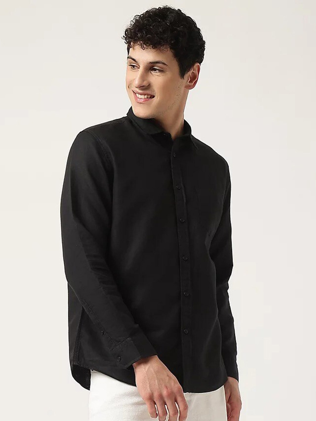 

Marks & Spencer Spread Collar Casual Shirt, Black