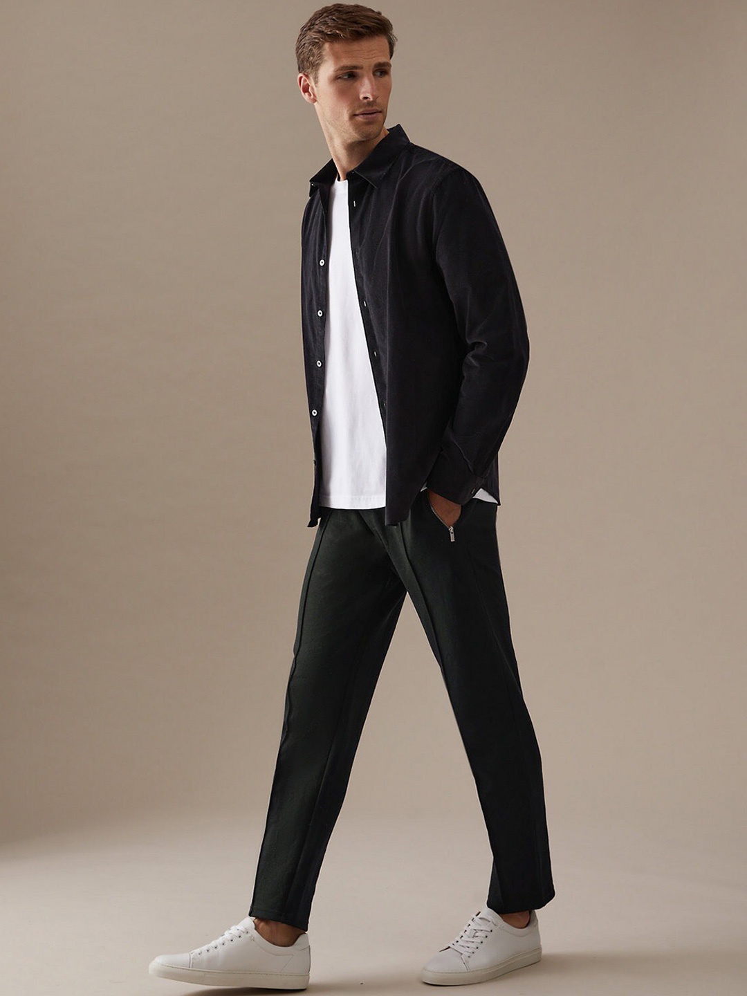 

Marks & Spencer Men Mid-Rise Regular Fit Track Pants, Black