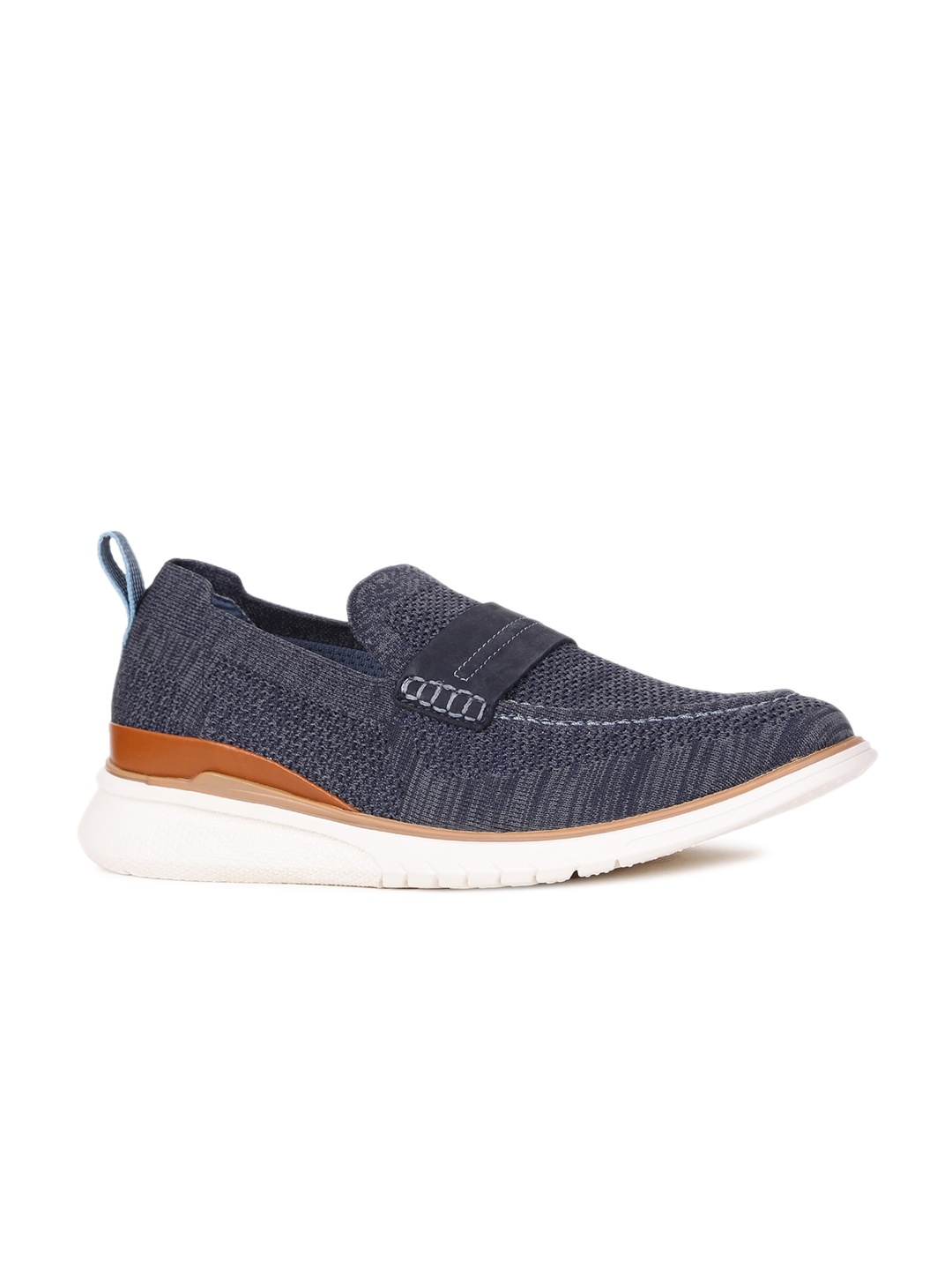 

Hush Puppies Men Woven Design Slip-On Sneakers, Navy blue
