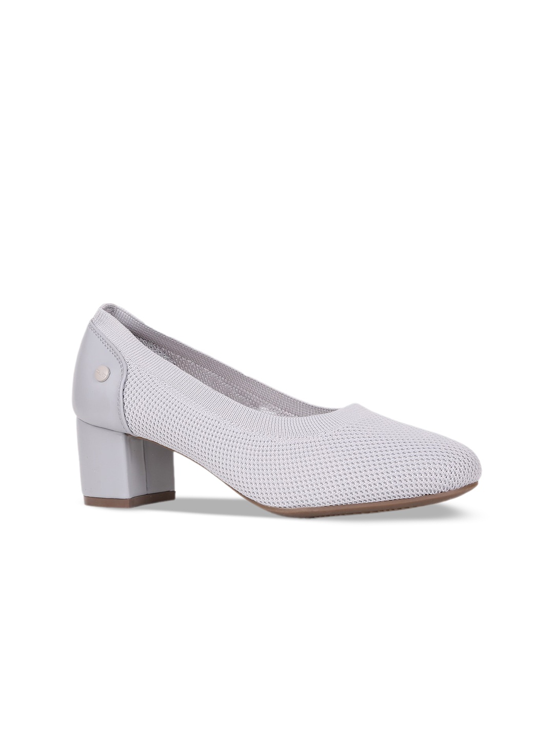 

Bata comfit Woven Design Block Heel Pumps, Grey