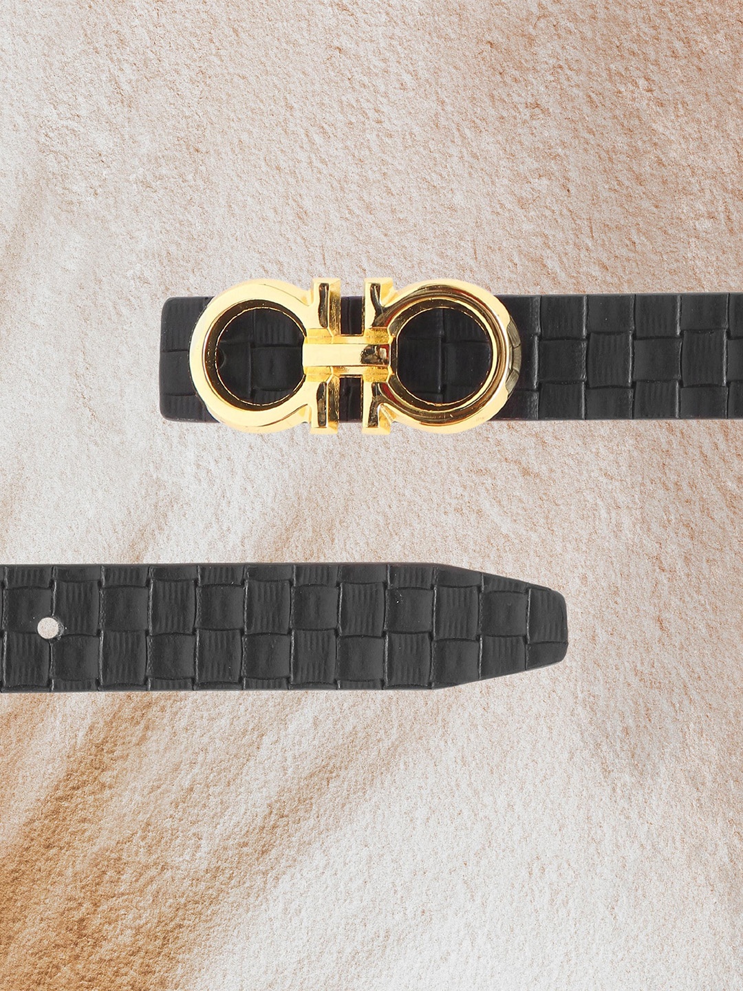 

Calvadoss Women Textured Leather Wide Belt, Black