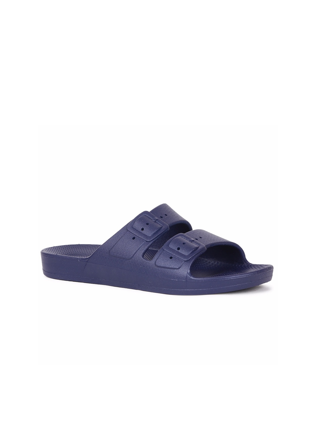 

Sandak by Bata Open Two Strap Sliders With Buckles, Navy blue