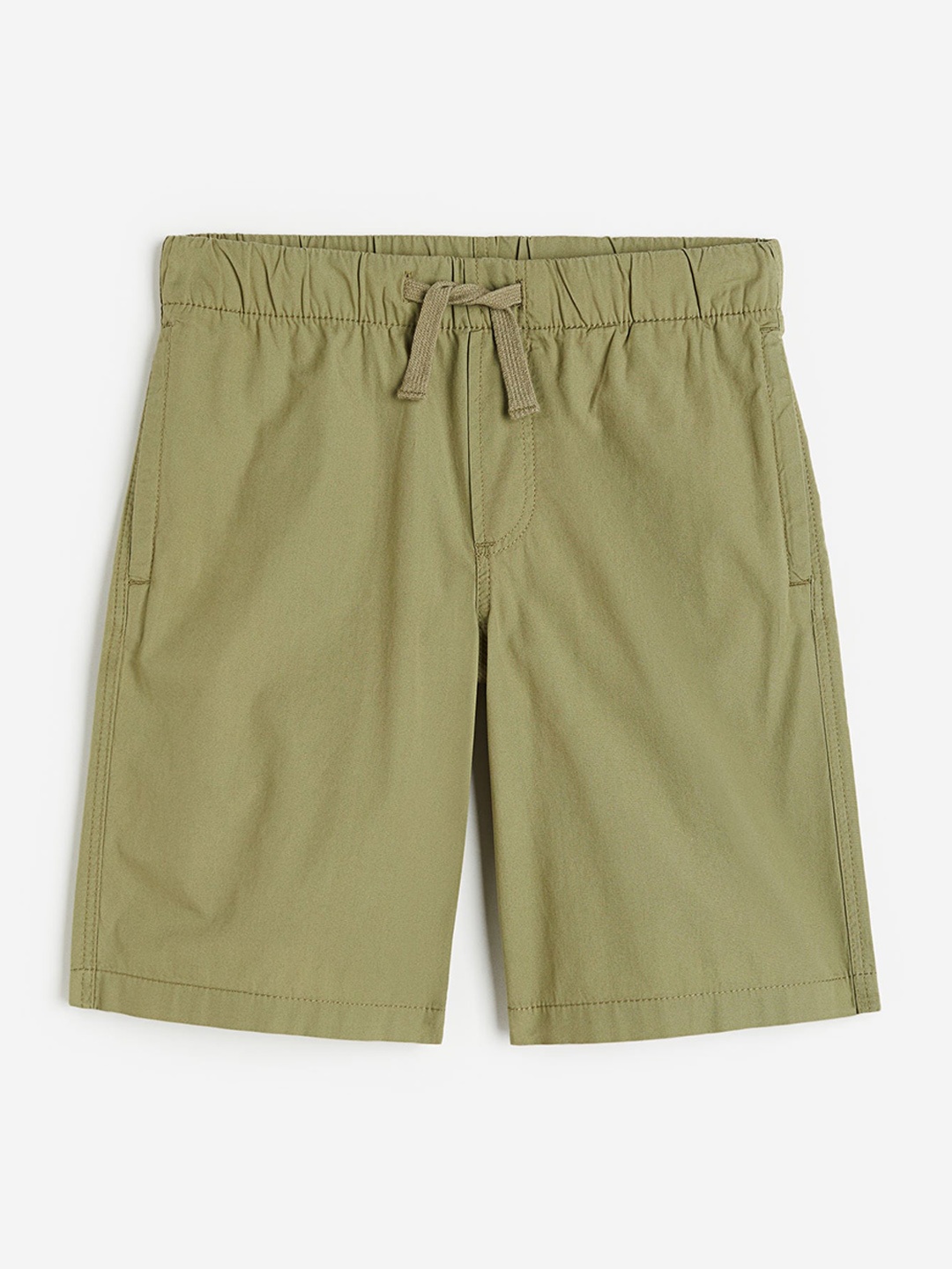 

H&M Boys Cotton Pull-On Shorts, Olive
