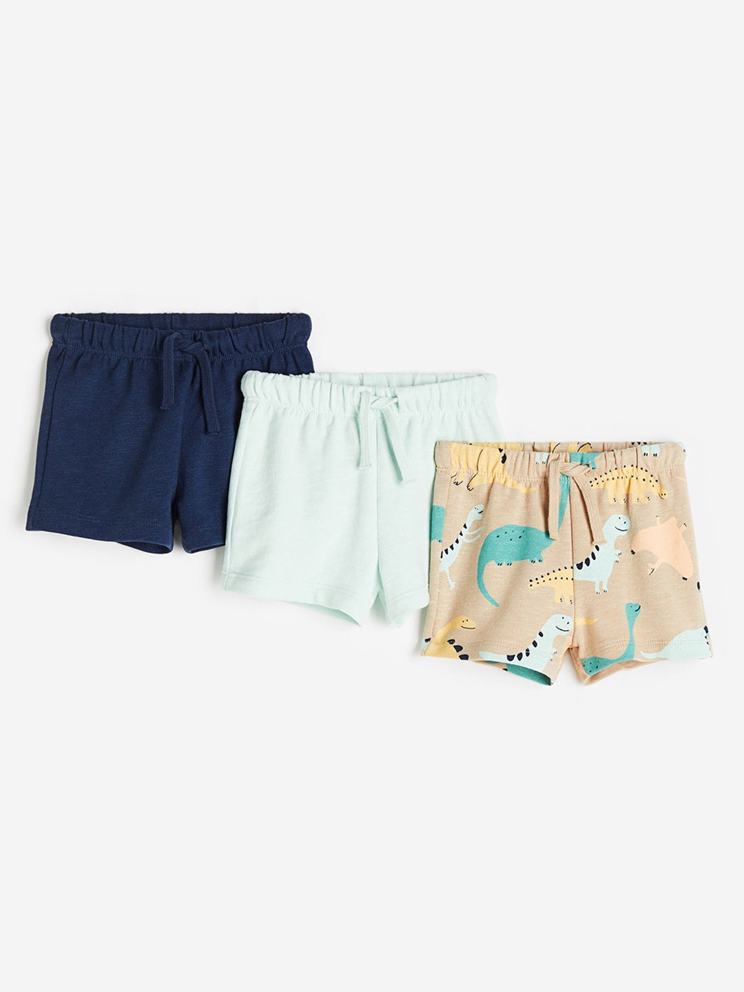 

H&M Boys 3-Pack Sweatshirt Shorts, Beige