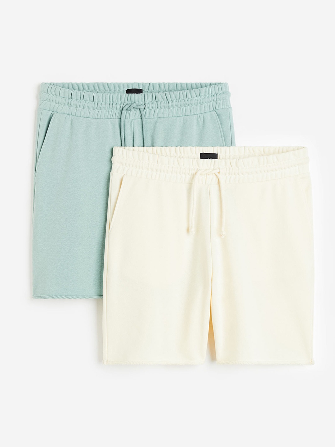 

H&M Men 2-Pack Regular Fit Sweatshorts, Turquoise blue