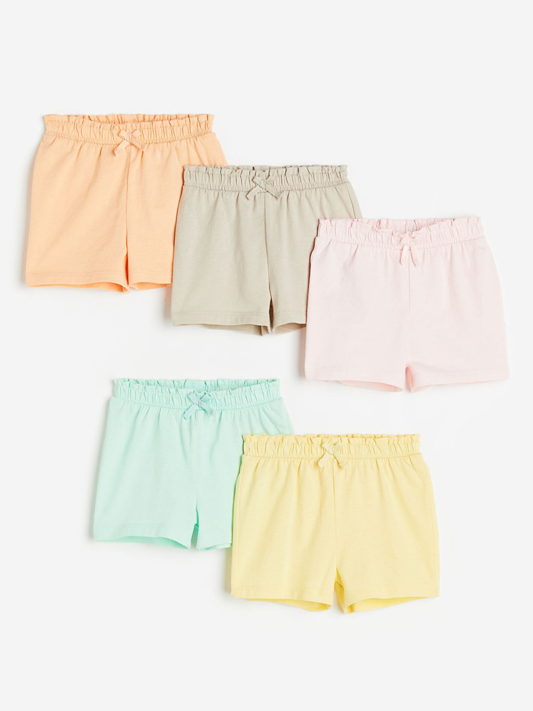 

H&M Boys 5-Pack Cotton Jersey Shorts, Beige