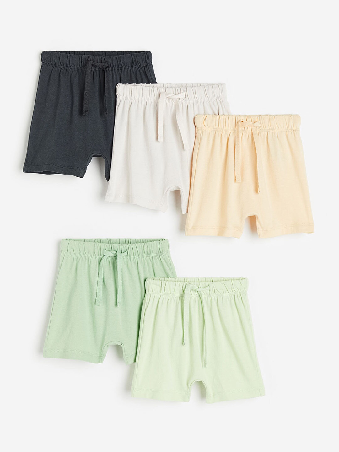 

H&M Boys 5-Pack Cotton Jersey Shorts, Beige