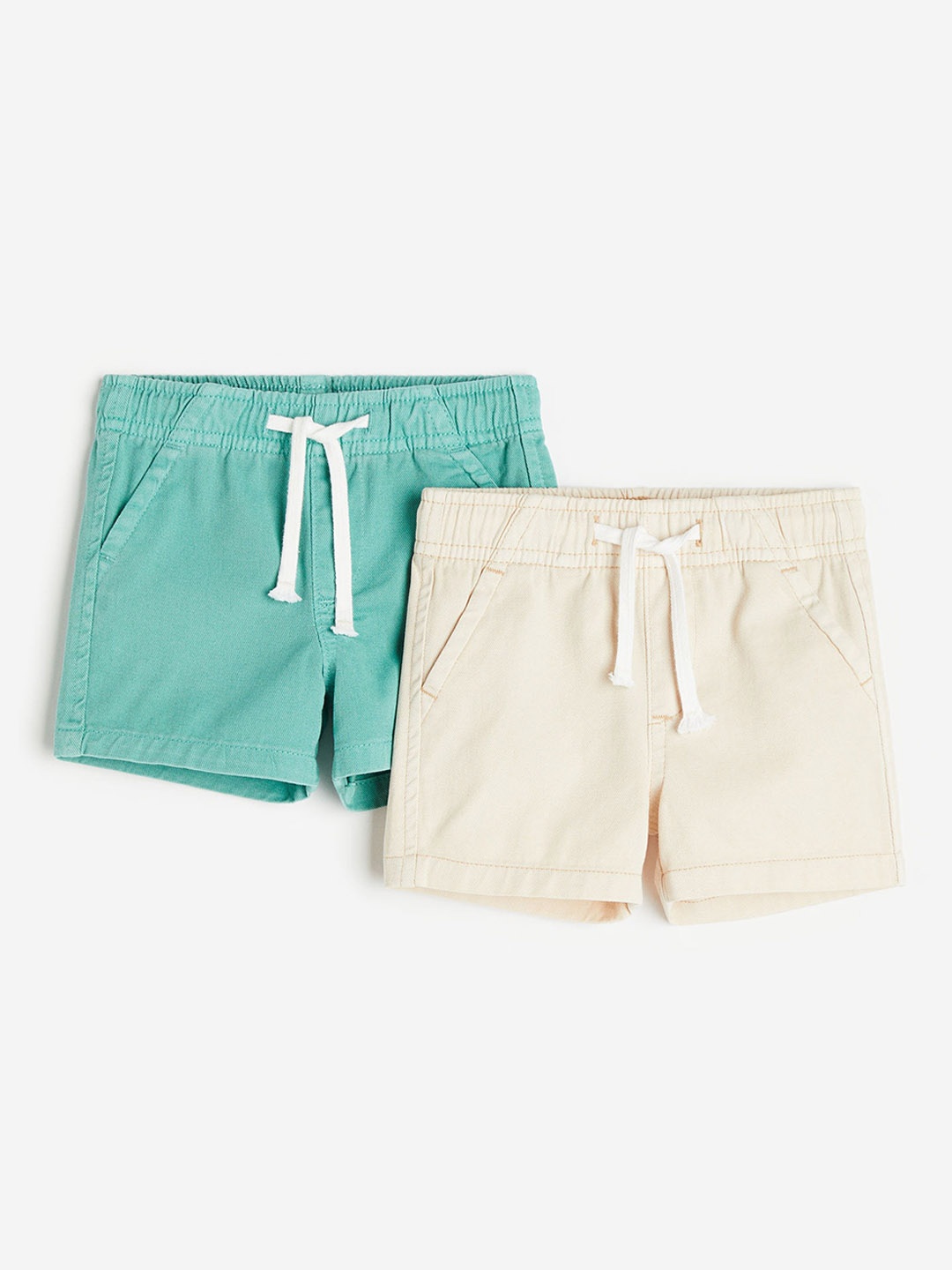 

H&M Boys 2-Pack Denim Shorts, Beige