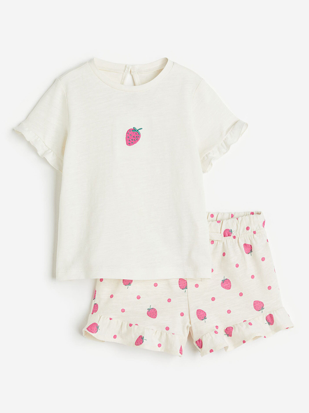 

H&M Girls 2-Piece Cotton Jersey Set, White