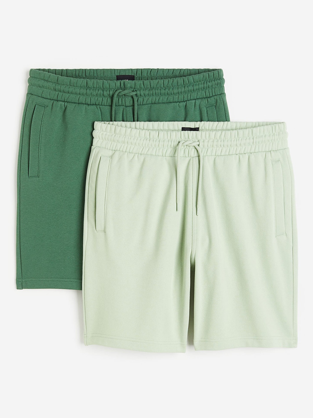 

H&M Men 2-Pack Regular Fit Sweatshorts, Green