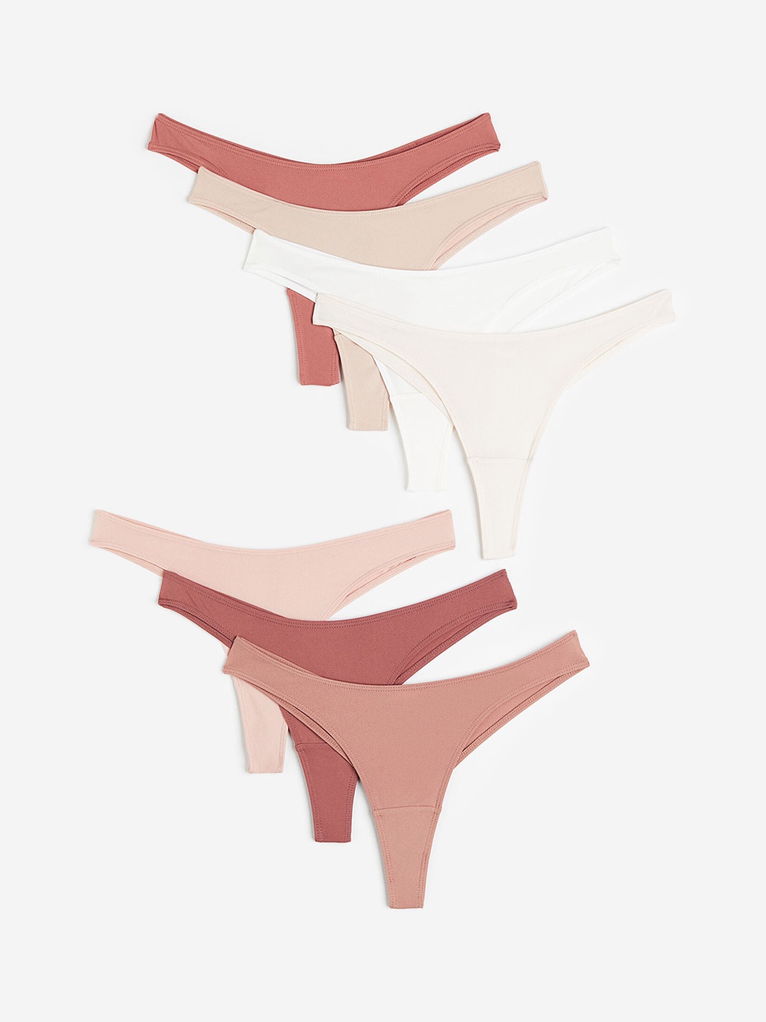 

H&M Women 7-Pack Jersey Brazilian Briefs, Beige