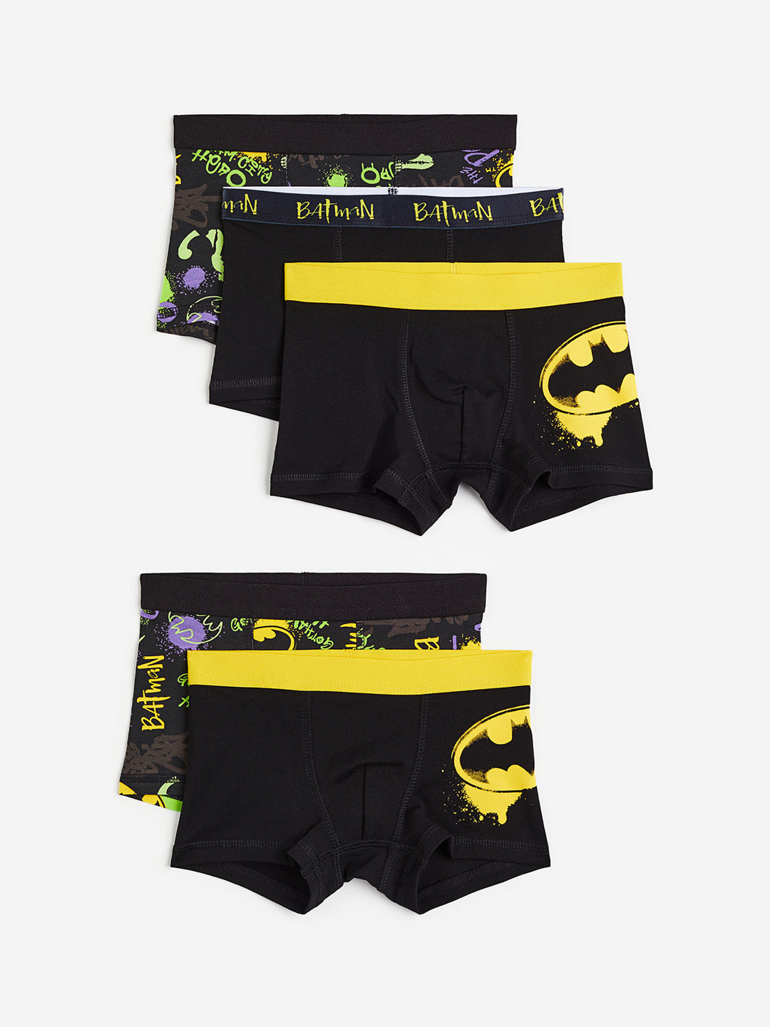 

H&M Boys 5-Pack Batman Boxer Shorts, Black