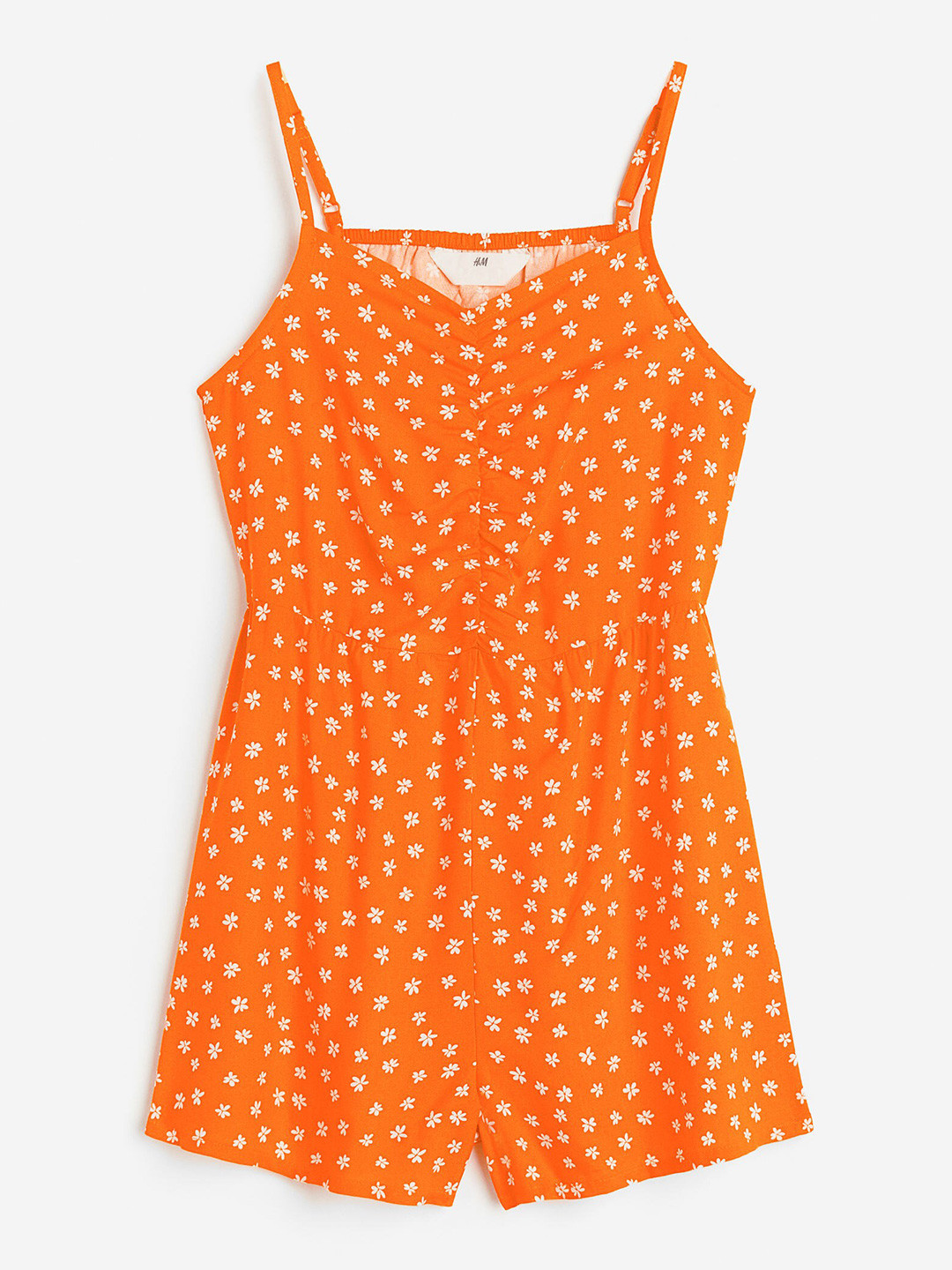 

H&M Girls Ruched Jumpsuit, Orange
