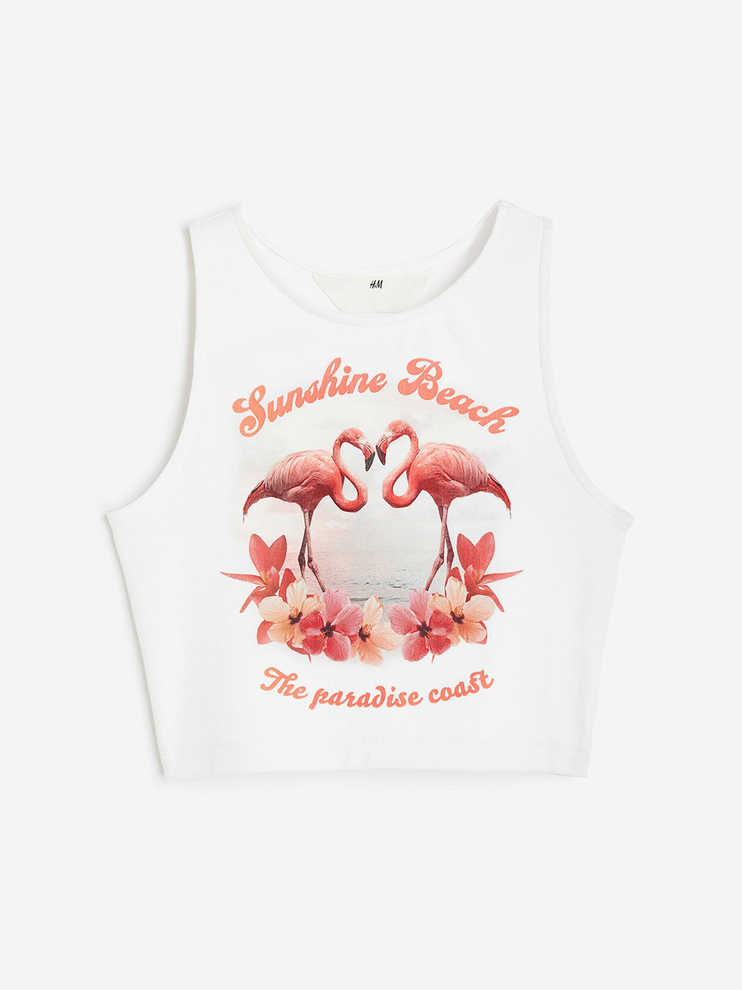 

H&M Girls Printed Vest Top, White