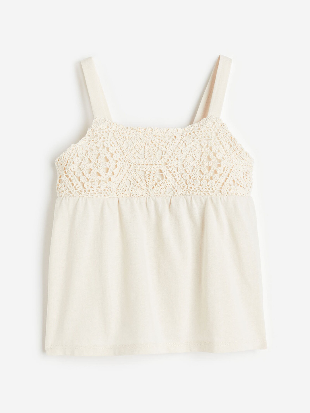 

H&M Girls Jersey Strappy Top, White