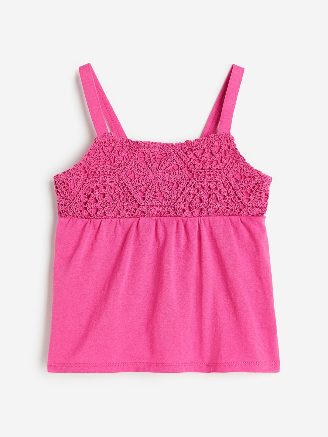 

H&M Girls Jersey Strappy Top, Pink