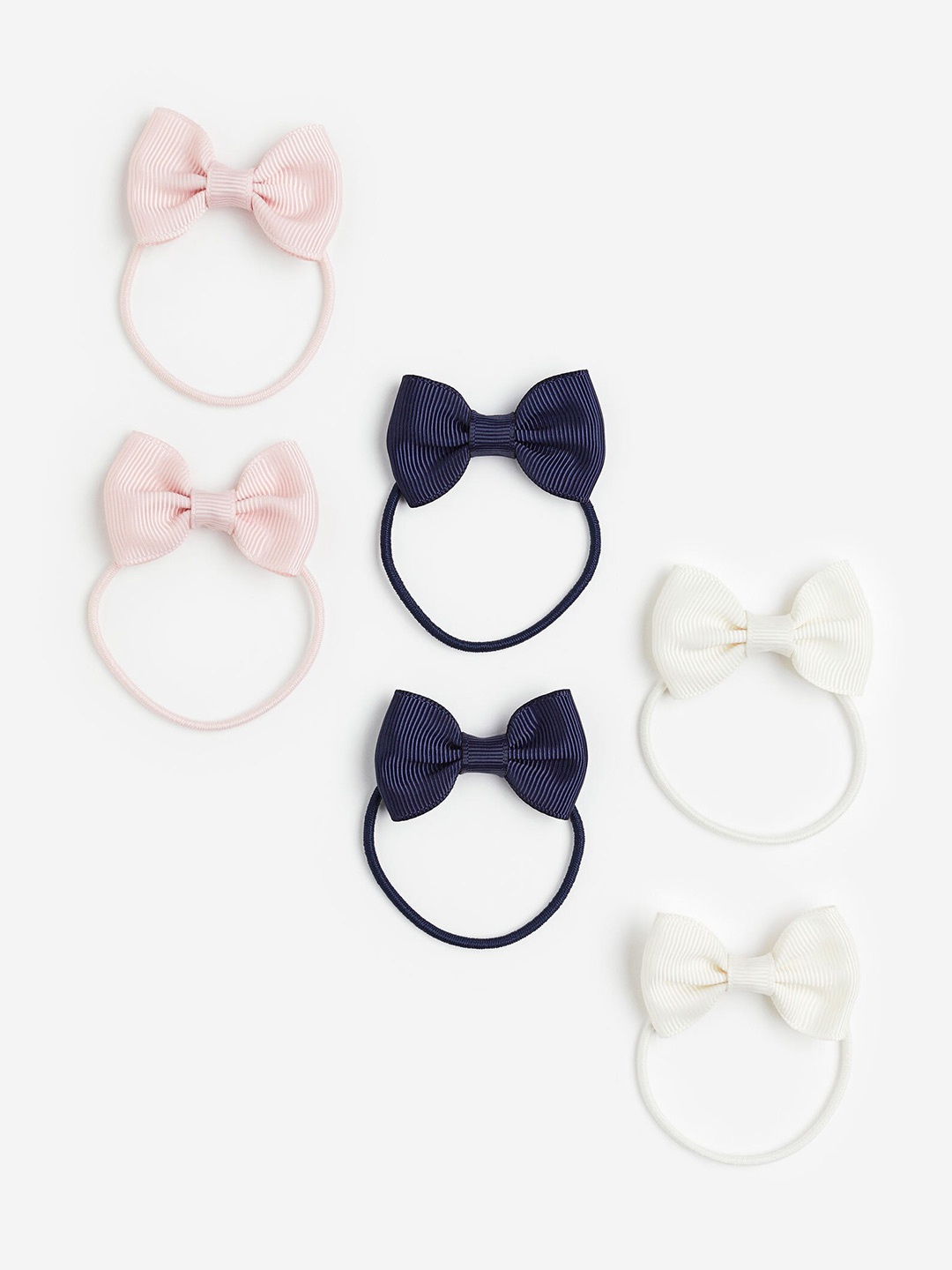 

H&M Girls 6-Pack Bow-Detail Hair Elastics, Blue
