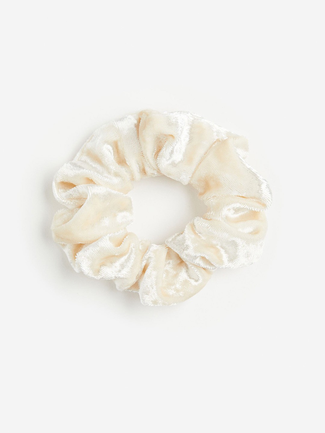 

H&M Velour Scrunchie, White