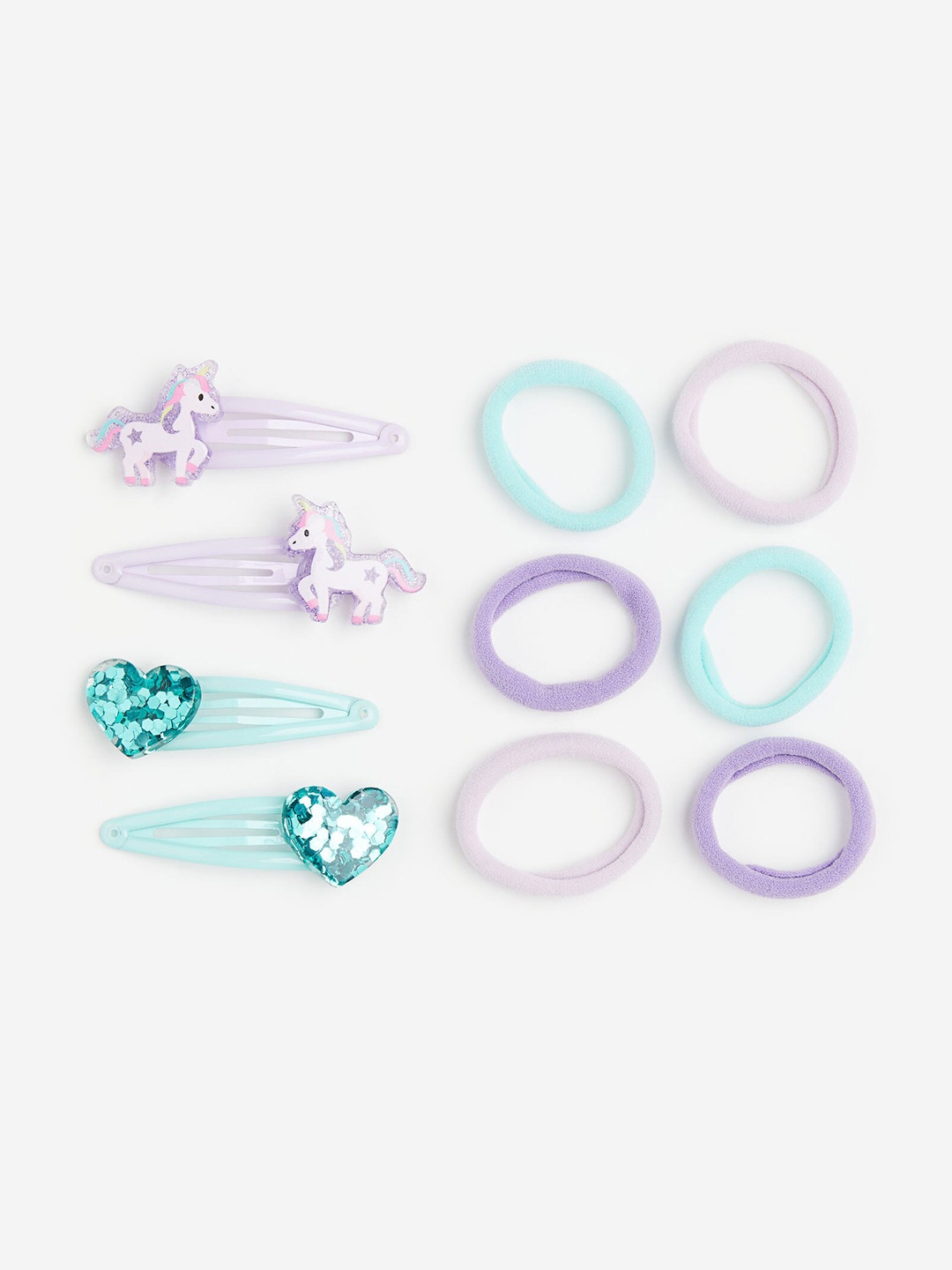 

H&M Girls Hair Elastics & Clips, Purple