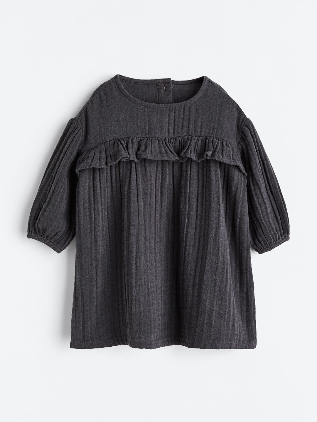 

H&M Girls Muslin Dress, Charcoal