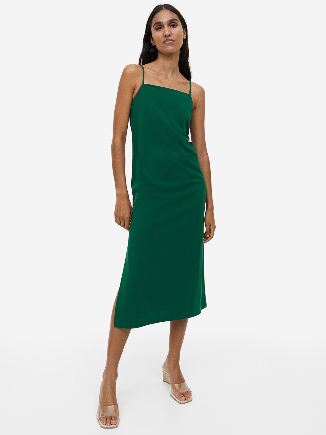 

H&M Jersey Slip Dress, Green