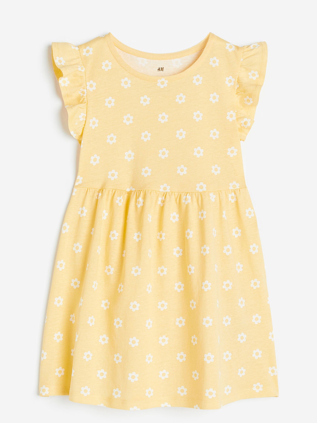 

H&M Girls Cotton Jersey Dress, Yellow