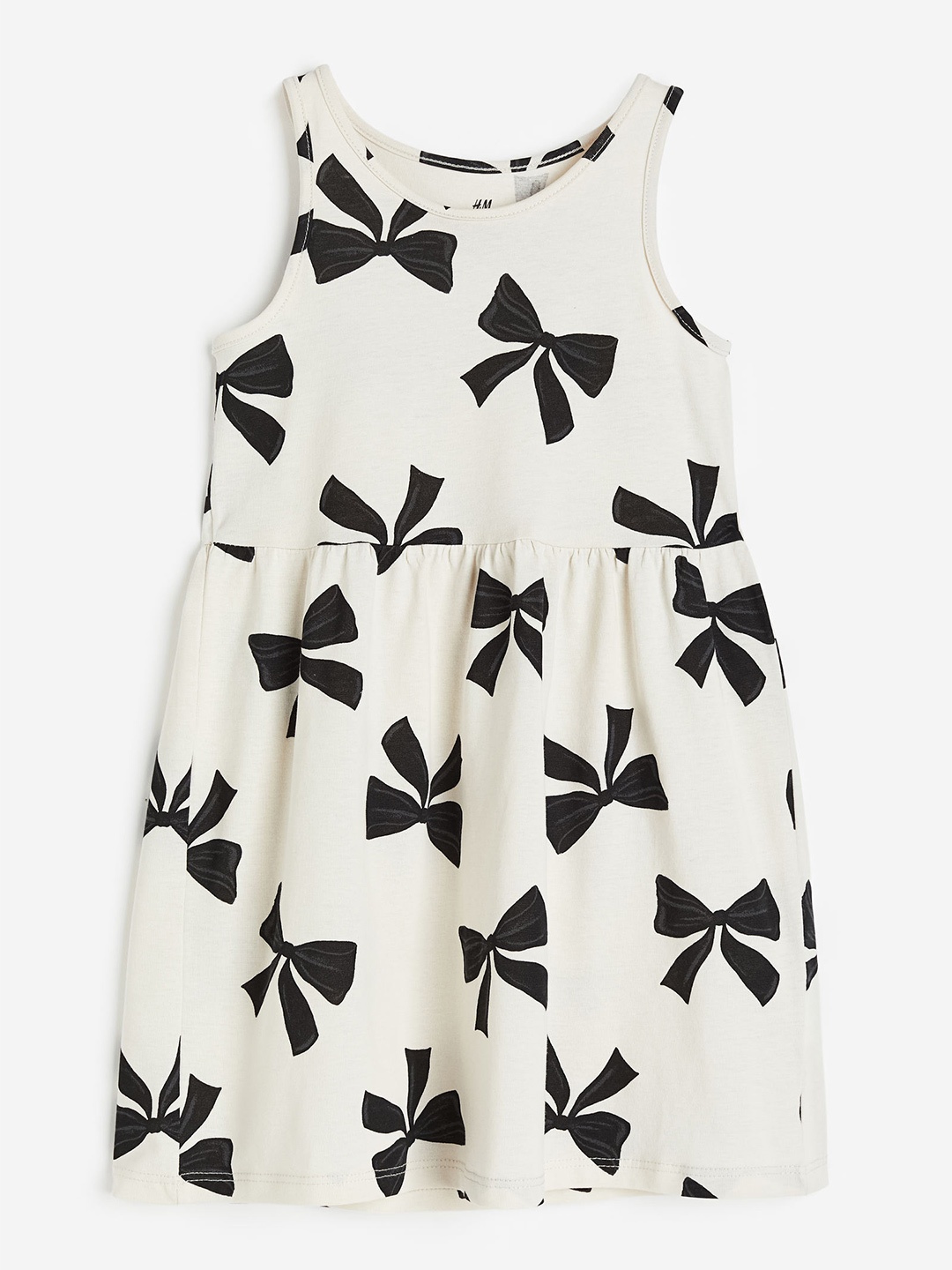

H&M Patterned Cotton Dress, White