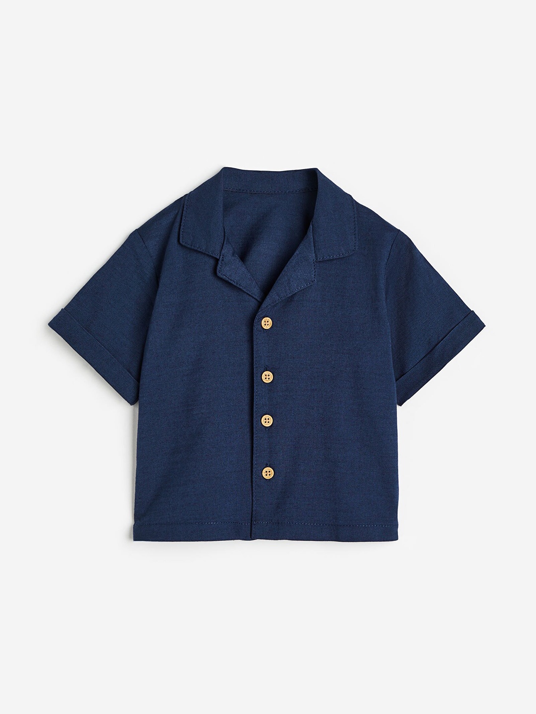 

H&M Boys Short-Sleeved Pure Cotton Resort Shirt, Blue