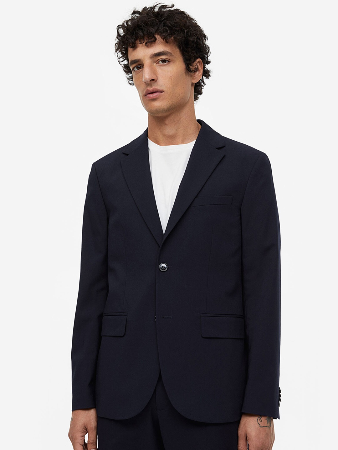 

H&M Men Regular Fit Jacket, Navy blue