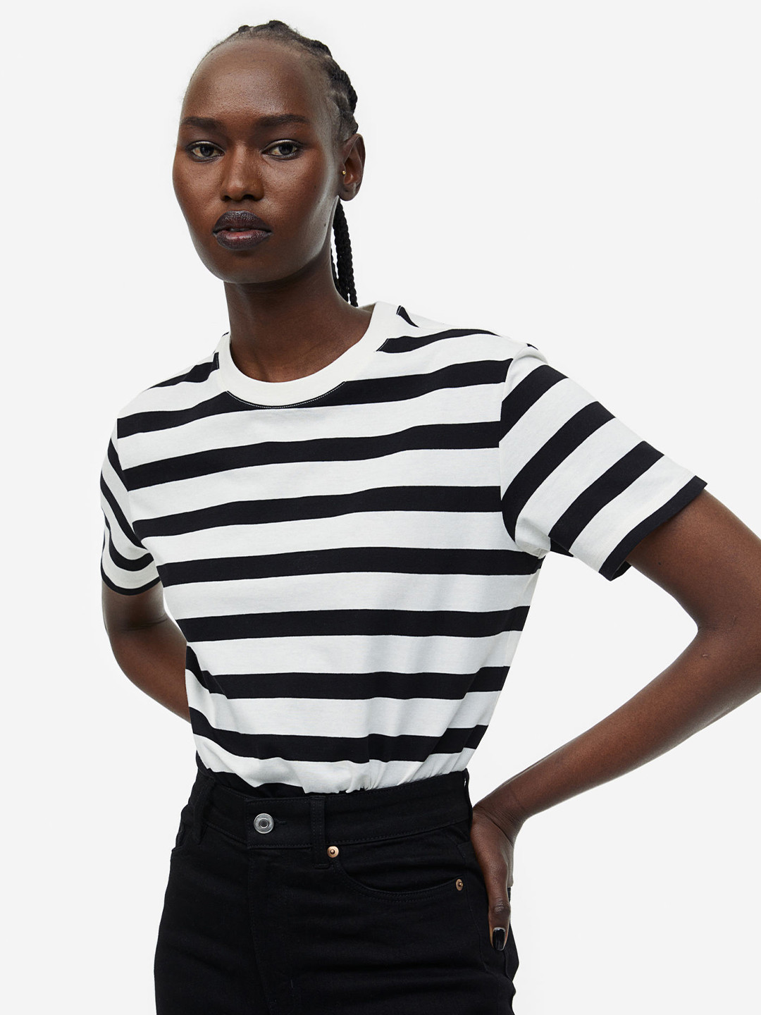 

H&M Women Cotton T-shirt, White
