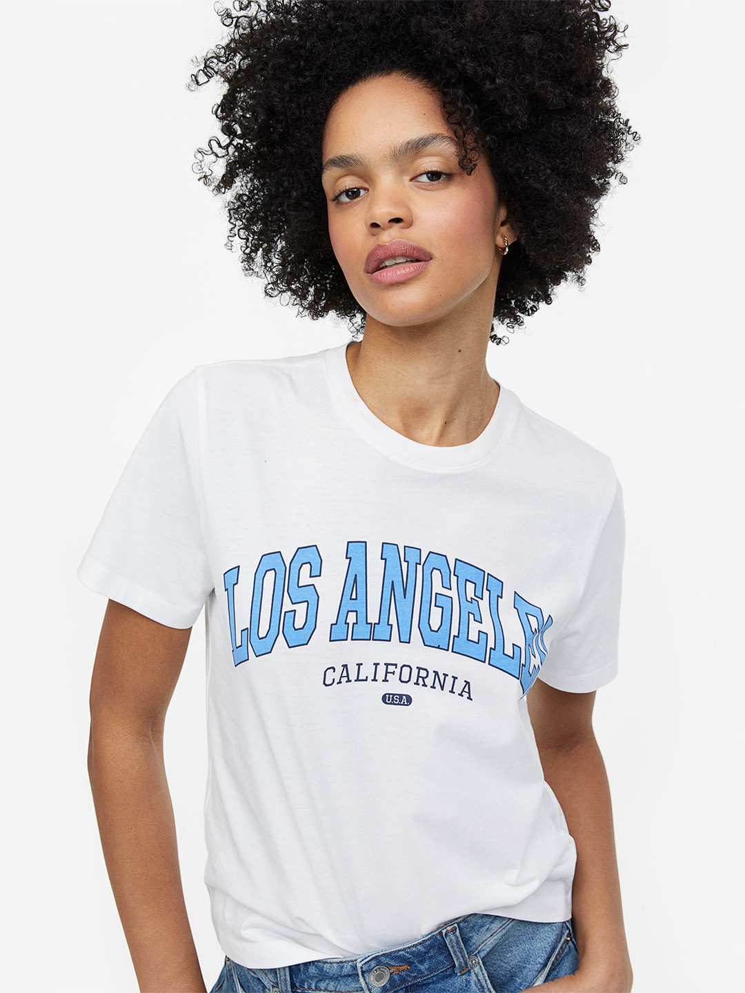 

H&M Women Printed T-shirt, White