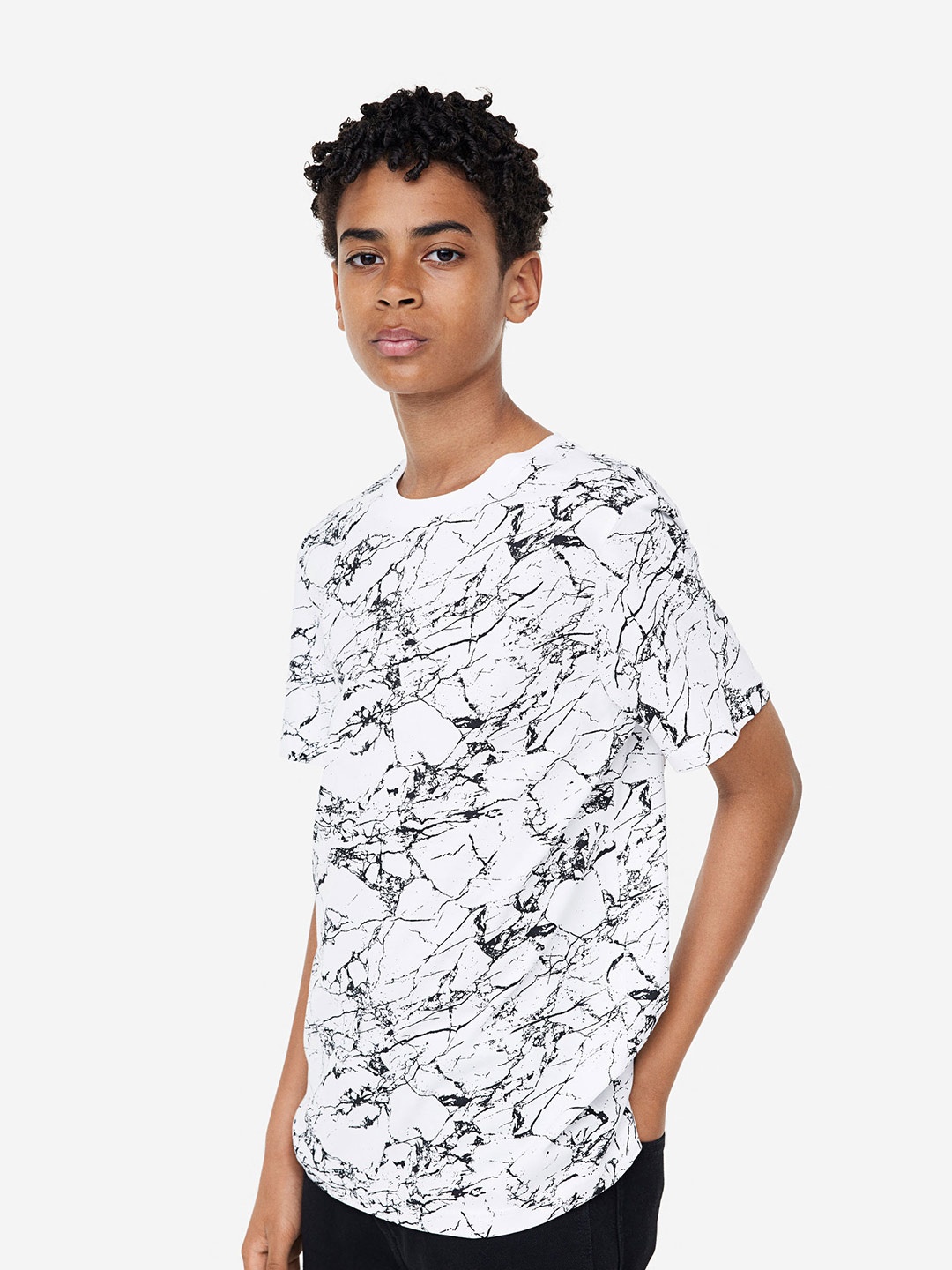 

H&M Boys Pure Cotton T-shirt, White