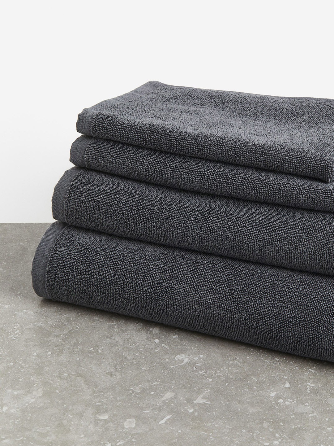 

H&M Grey Cotton Terry Bath Sheet