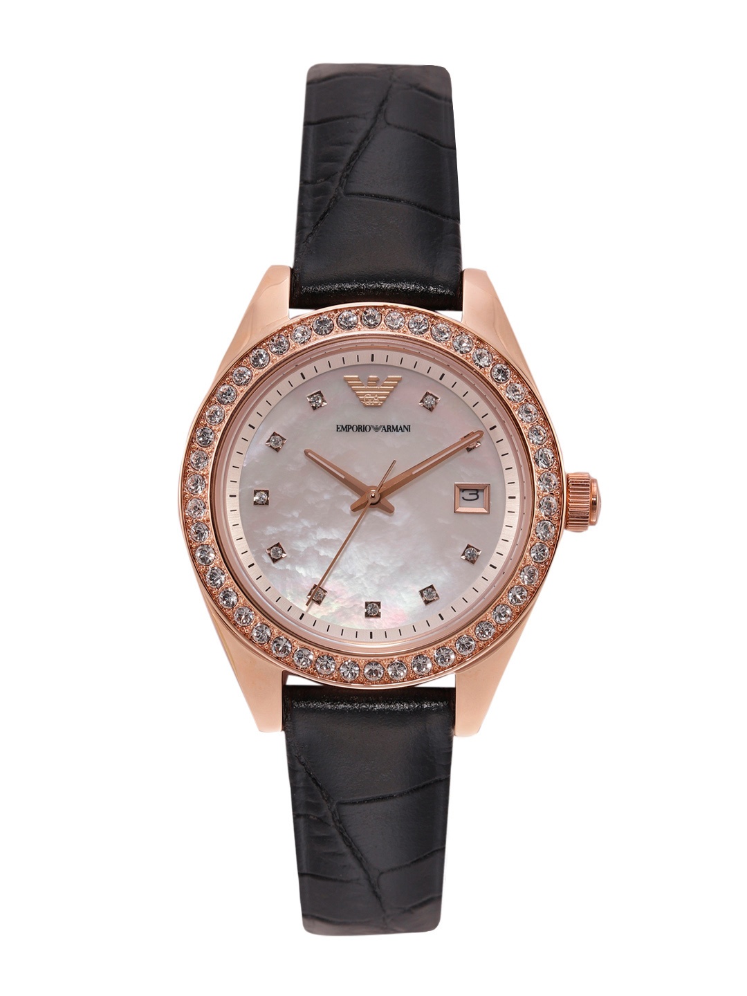 

Emporio Armani Women Mother of Pearl Analogue Watch AR11505, White