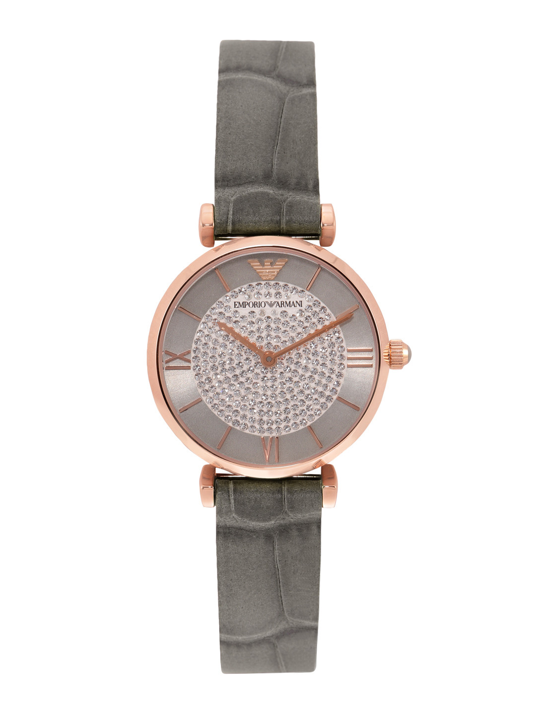 

Emporio Armani Women Embellished Analogue Watch AR11502, Grey