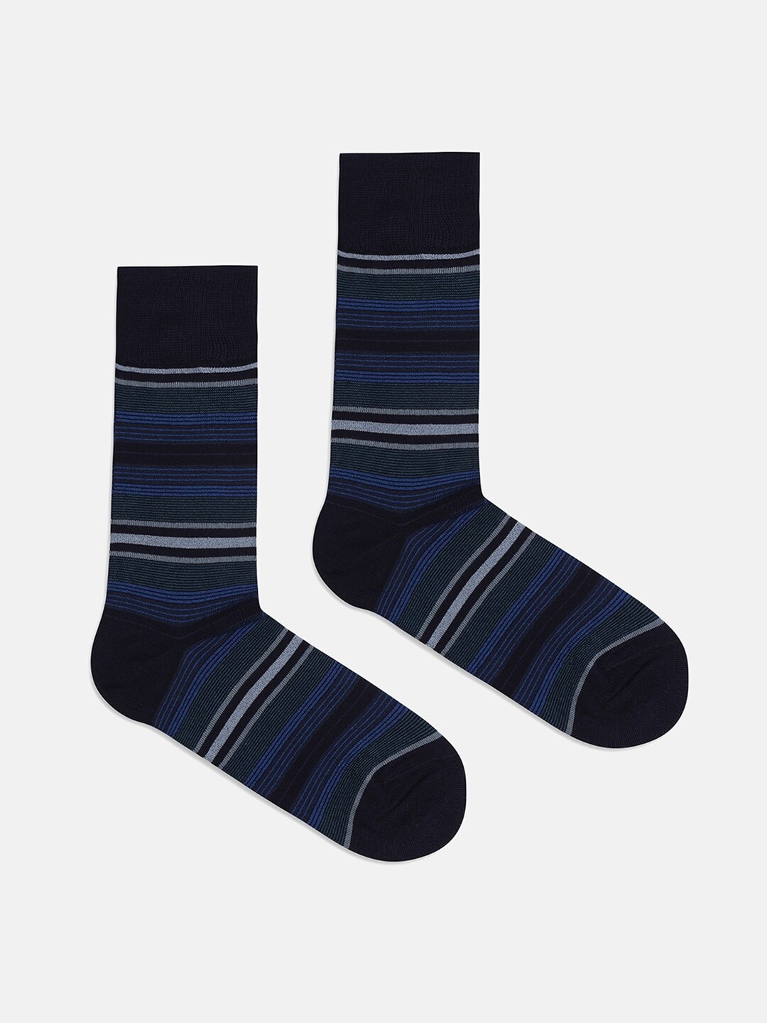 

Blackberrys Men Patterned Calf-Length Socks, Navy blue