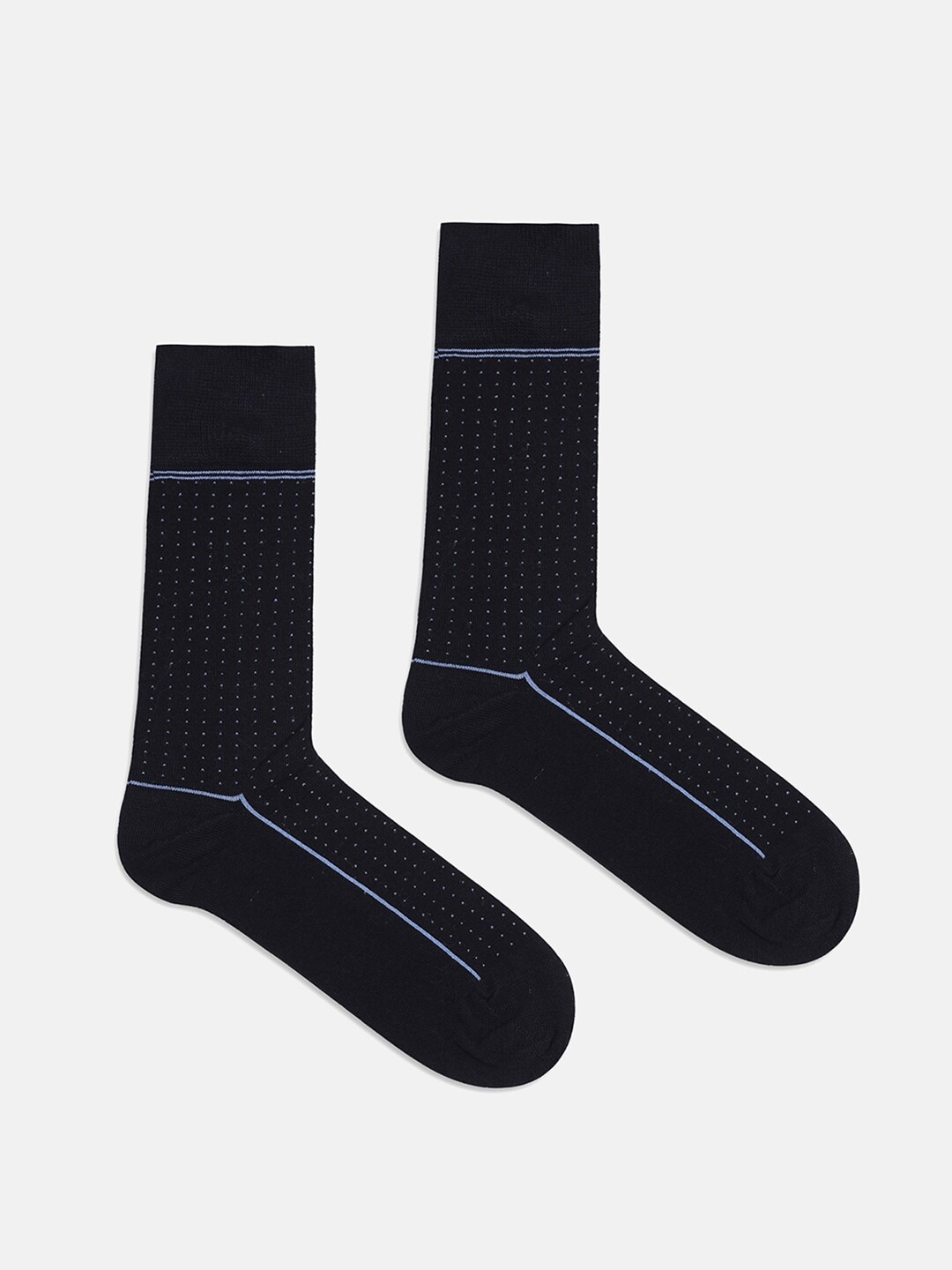 

Blackberrys Men Patterned Calf Length Socks, Navy blue