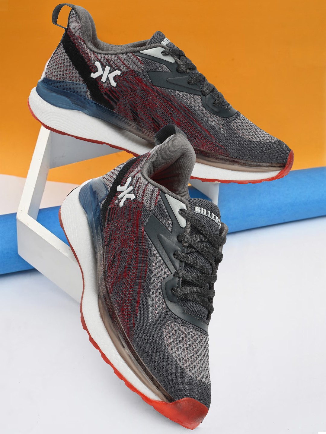 

Killer Men Textile Flyknit Running Shoes, Grey