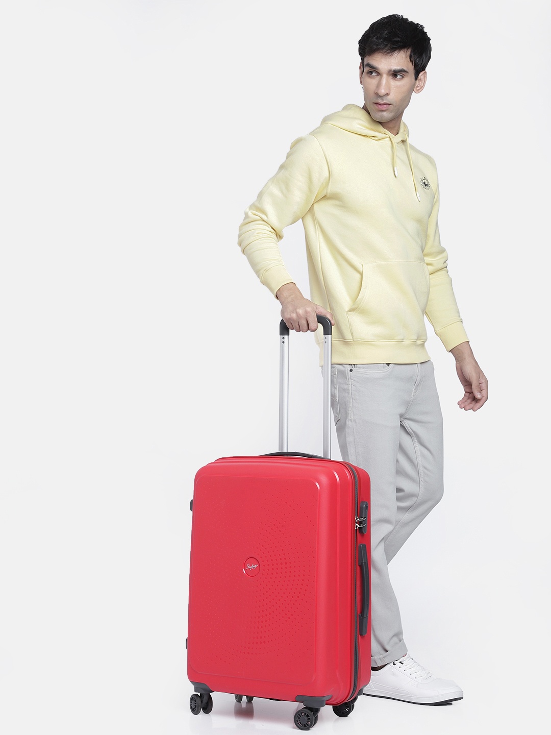 

Skybags Zap 66 Medium Hard Trolley Suitcase, Red
