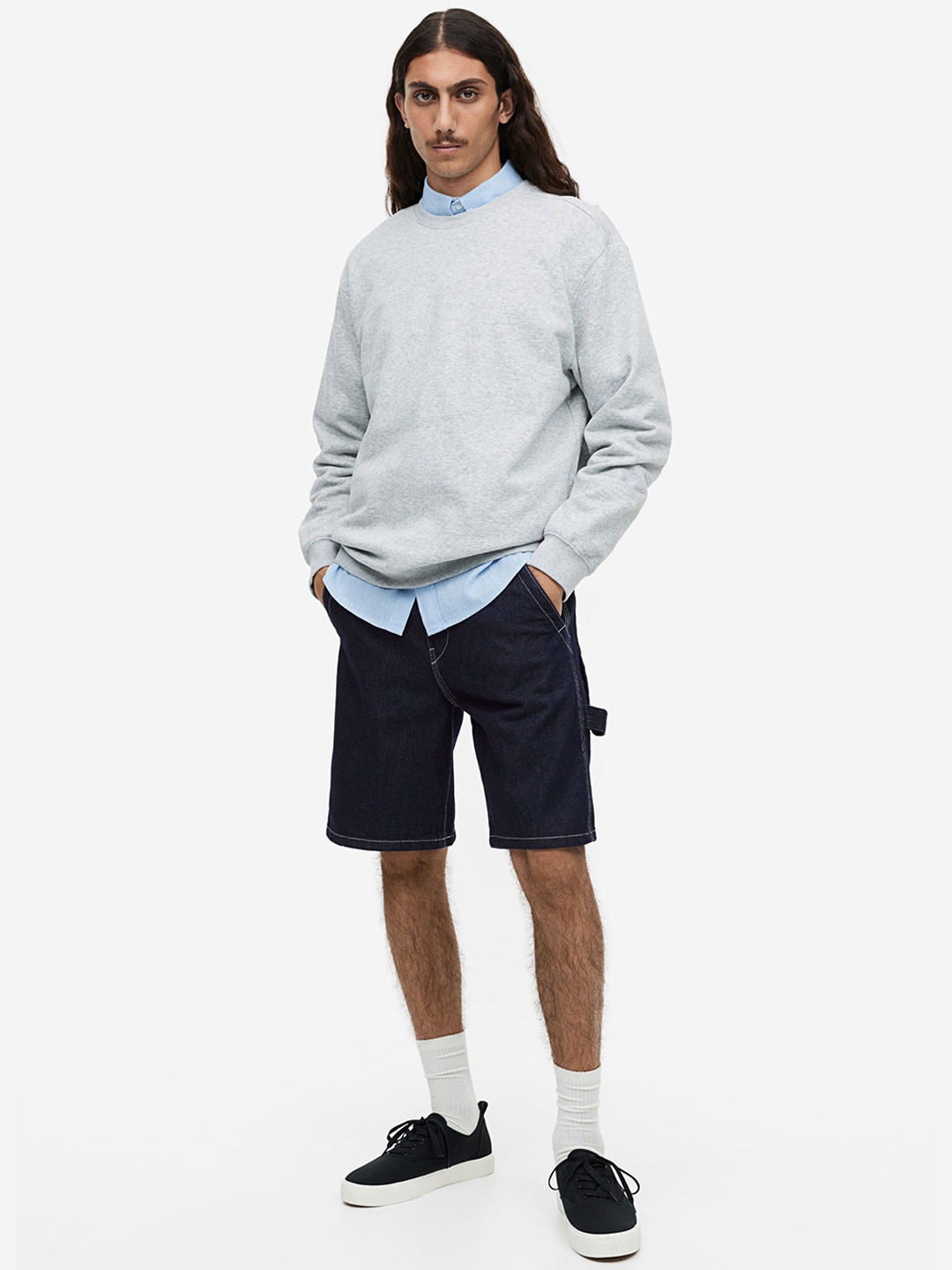 

H&M Men Relaxed Fit Denim shorts, Blue