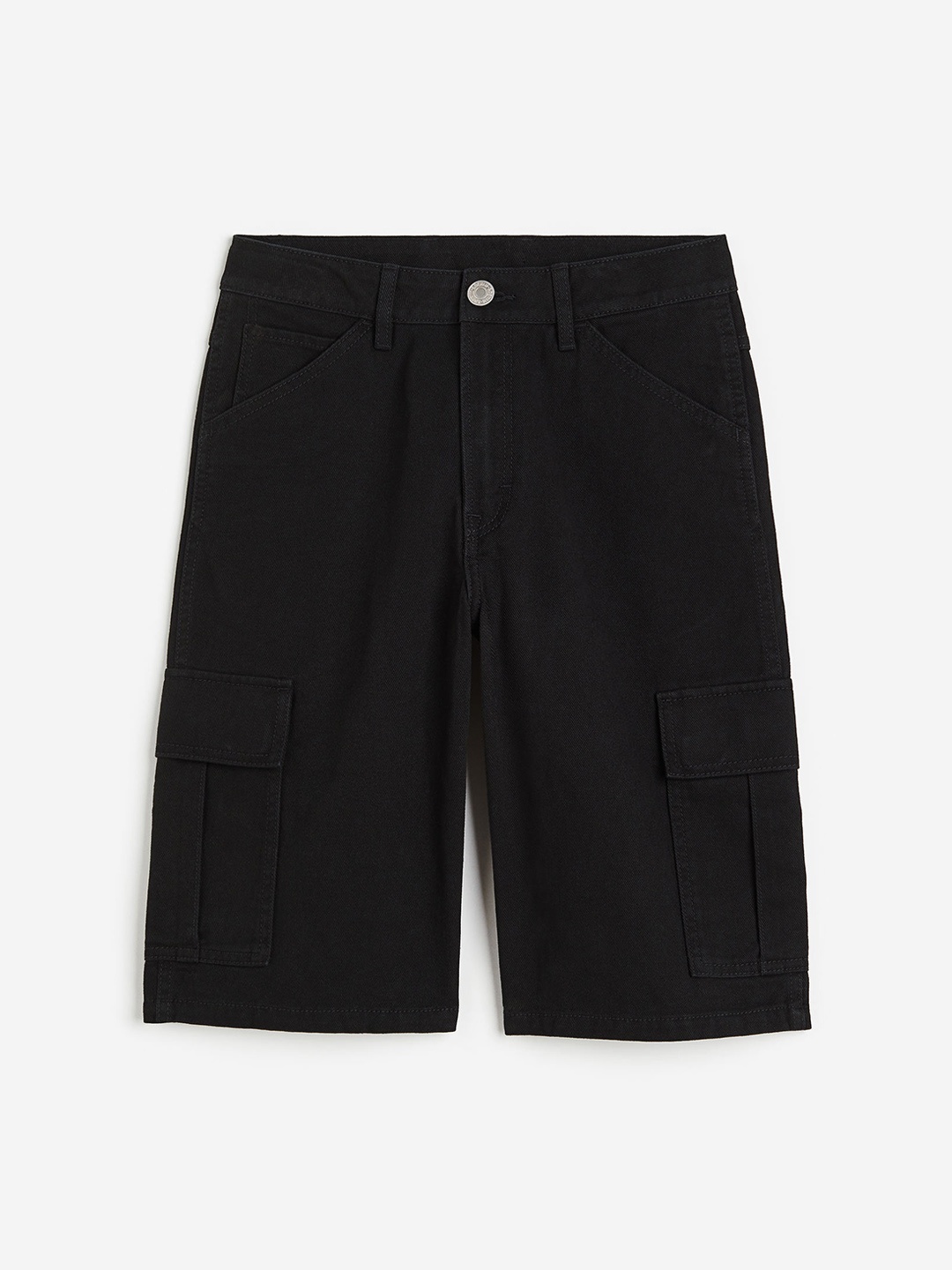 

H&M Boys Cotton Cargo Shorts, Black