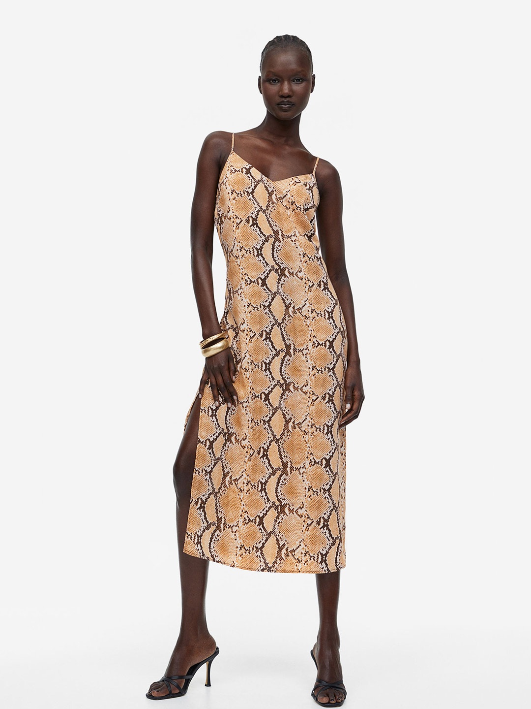 

H&M Crepe Slip Dress, Beige