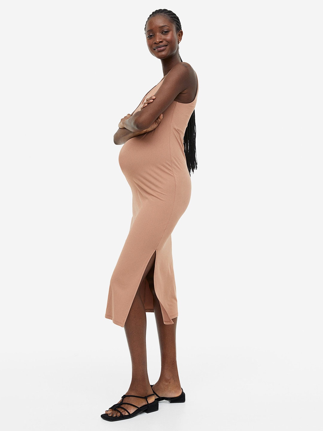 

H&M MAMA Jersey Dress, Beige