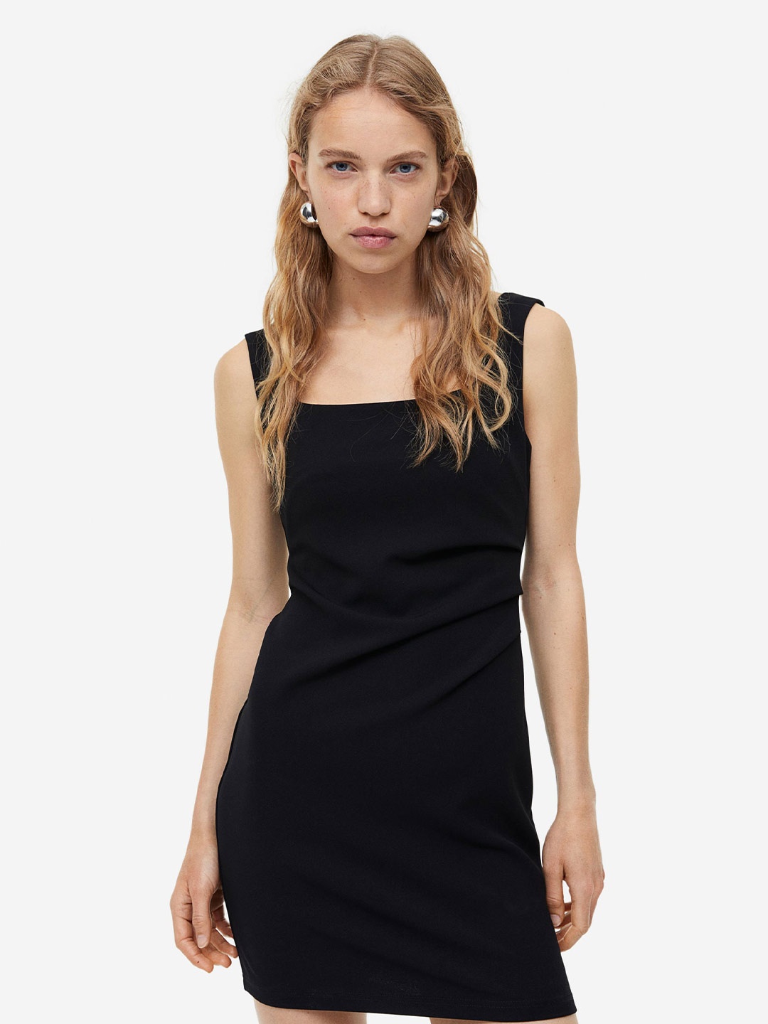 

H&M Pleated Dress, Black